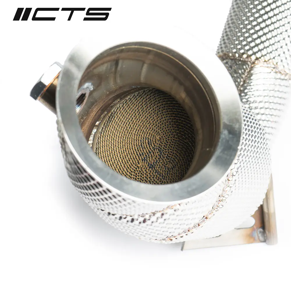 CTS TURBO MERCEDES-BENZ AMG W205/M177 C63/63S DOWNPIPES HIGH-FLOW CATS - IMPORTACION RAPIDA 3