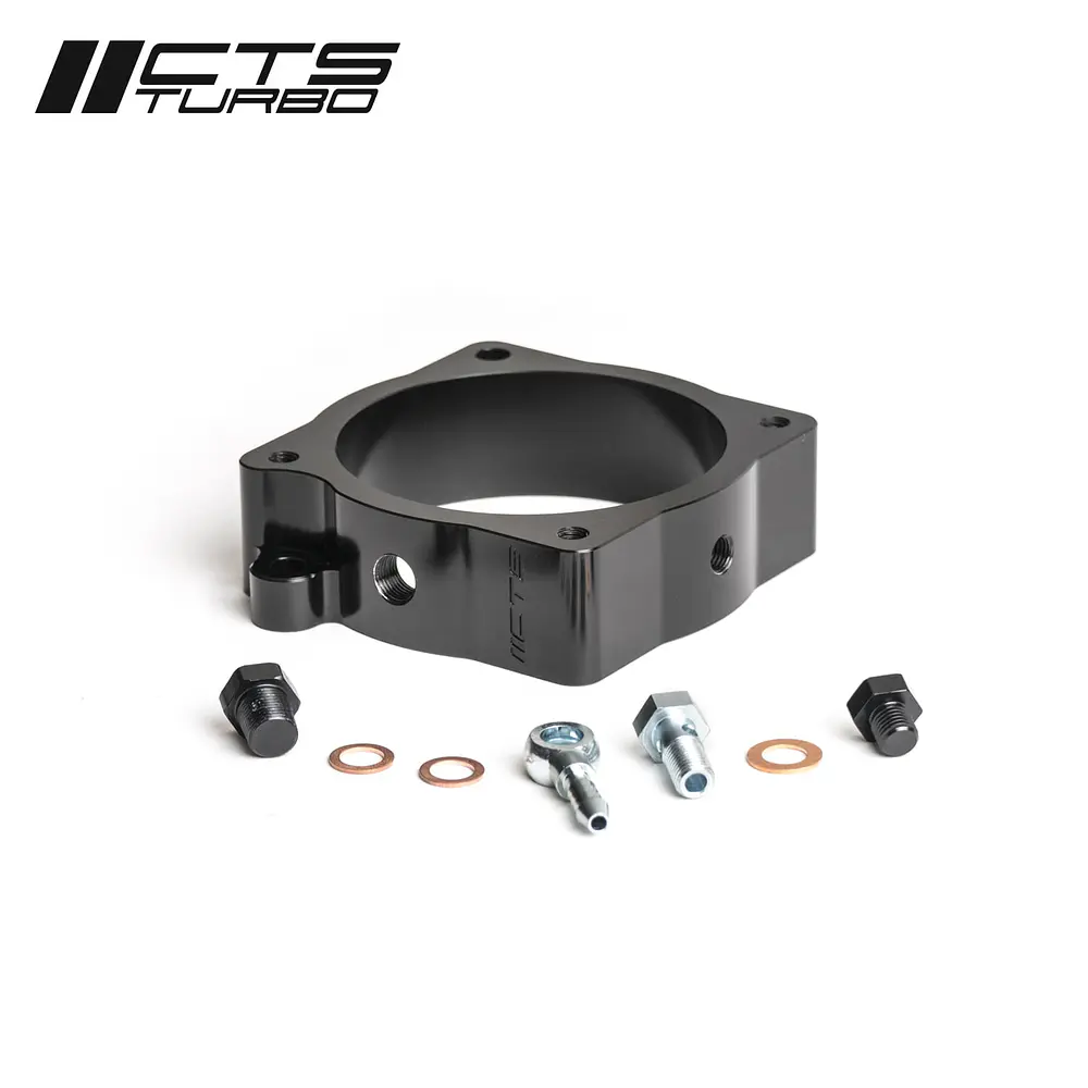CTS Turbo RS3/TTRS (8V.2/8S) 2018+ Throttle Body Spacer with Boost Tap and Meth Injection Port - IMPORTACION RAPIDA 3