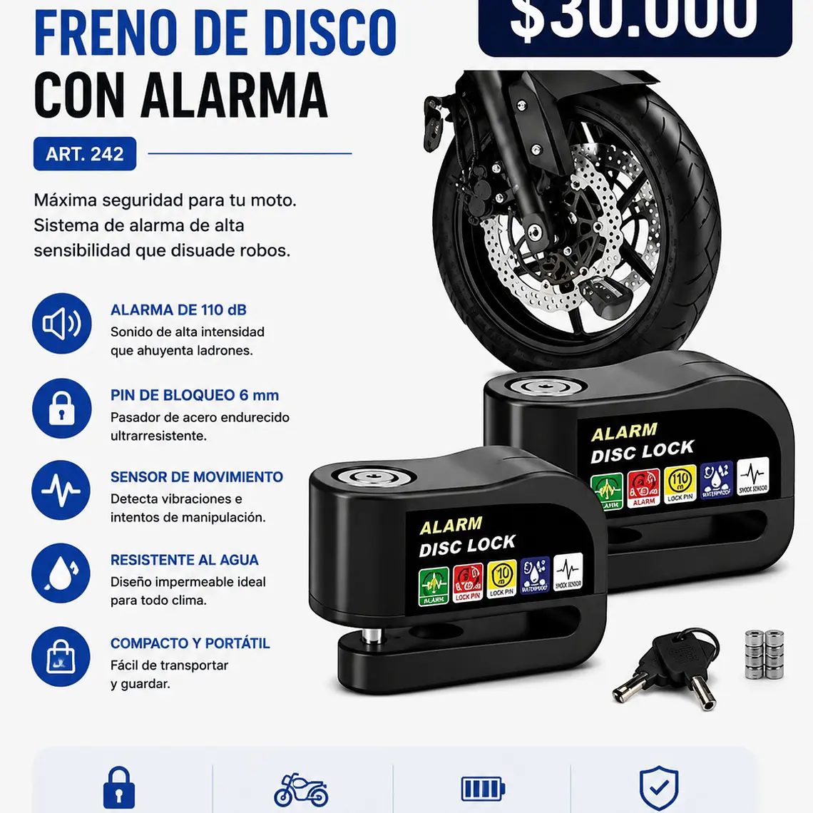 Candado para freno a disco 1