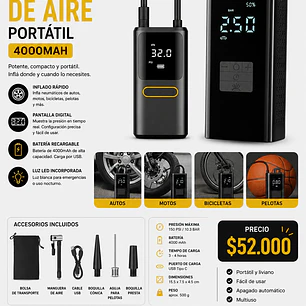 Compresor de aire portatil