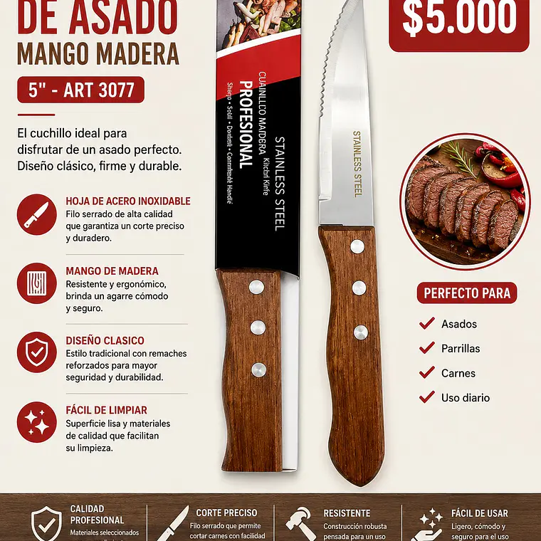 Cuchillo asador 1