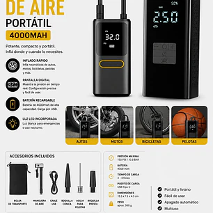 Compresor de aire portatil