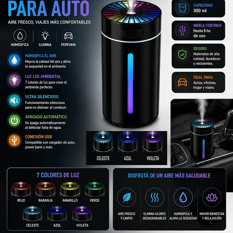 Humificador para auto 1