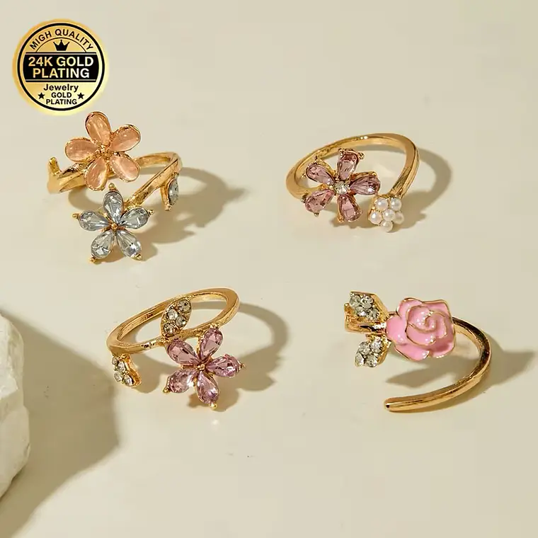 Anillos enchapado en oro 1