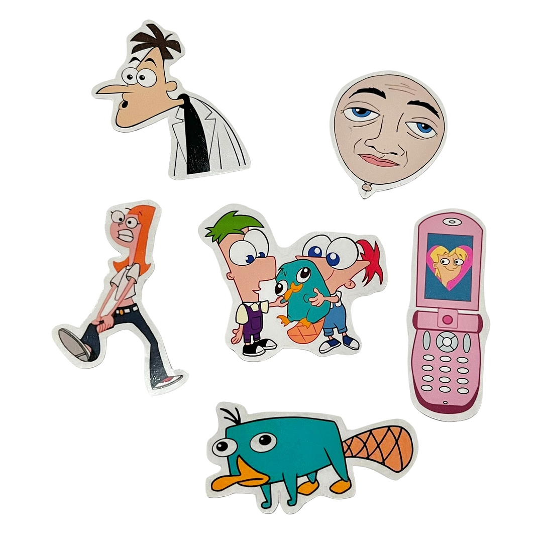 Set Stickers Phineas y Ferb  - 6 unidades 1