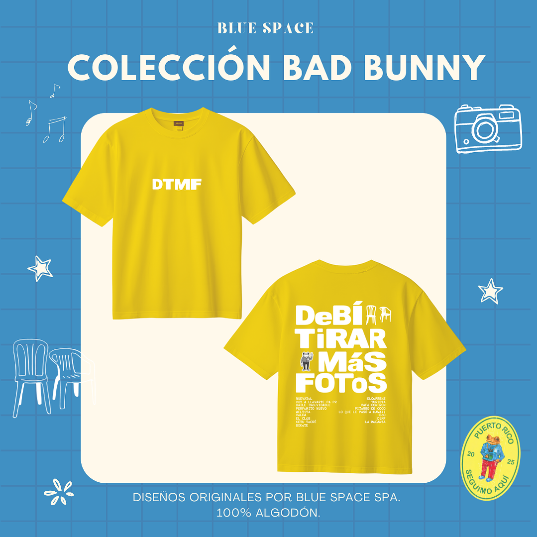Polera BAD BUNNY - DTMF TOUR CHILE 8