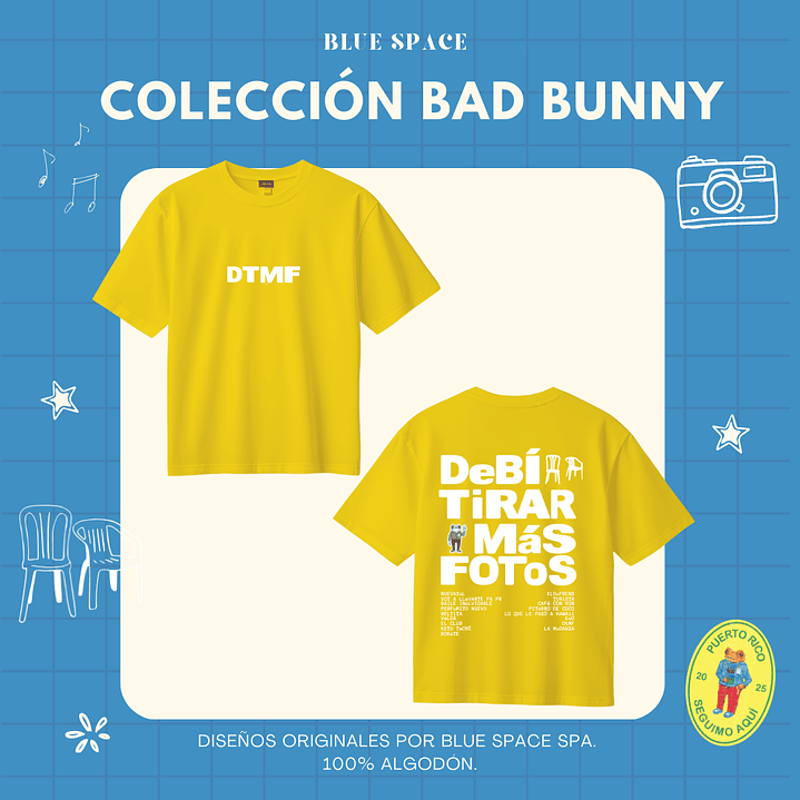 Polera BAD BUNNY - DTMF TOUR CHILE 8