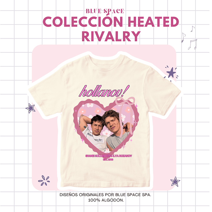 Polera Heated Rivalry - Heart Design  3