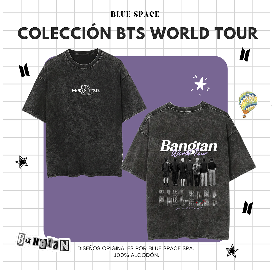 Polera BTS - WORLD TOUR CHILE VER 1.  11