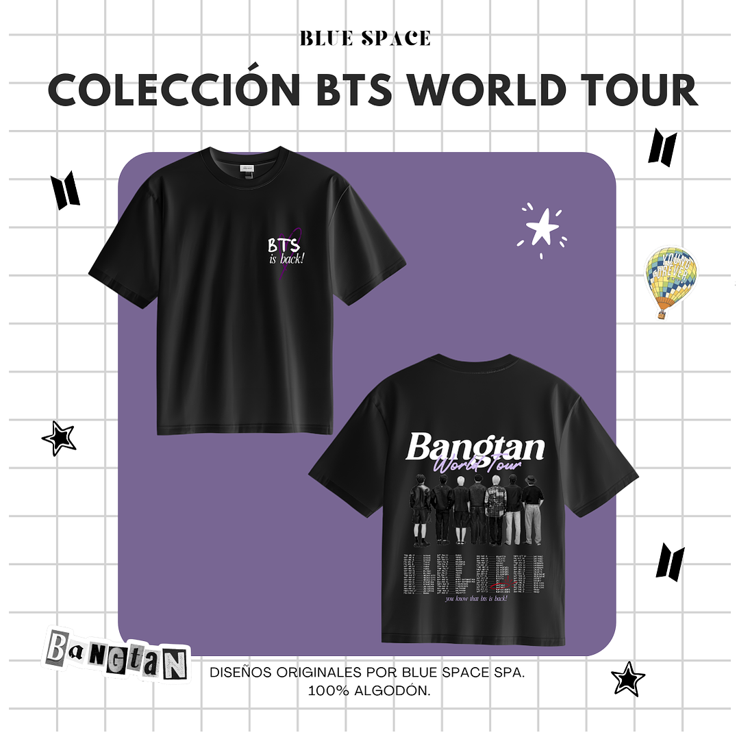 Polera BTS - WORLD TOUR CHILE VER 1.  6