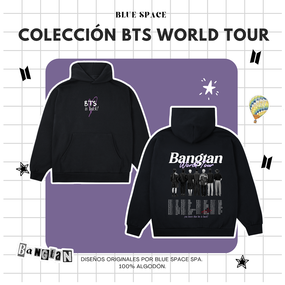 Polera BTS - WORLD TOUR CHILE VER 1.  8