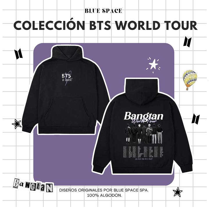 Polera BTS - WORLD TOUR CHILE VER 1.  8