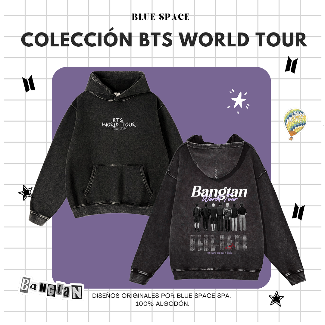Polera BTS - WORLD TOUR CHILE VER 1.  9