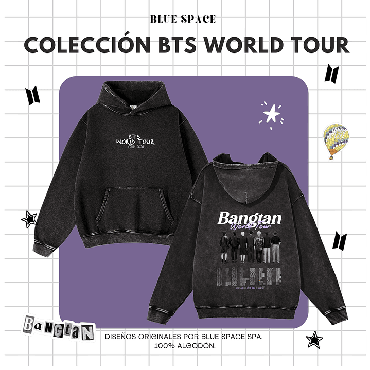Polera BTS - WORLD TOUR CHILE VER 1.  9