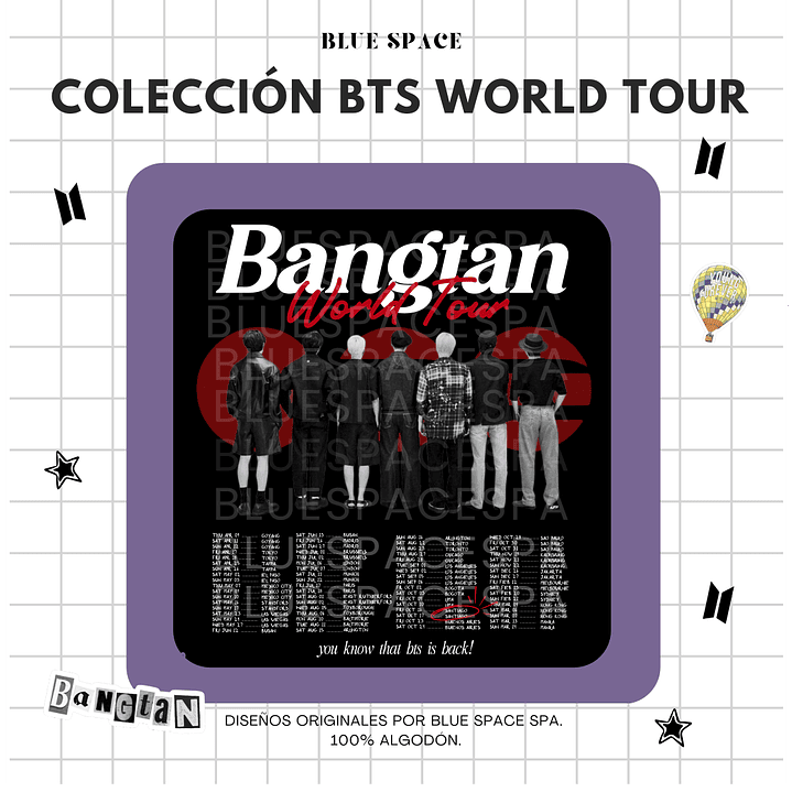 Polera BTS - WORLD TOUR CHILE VER 1.  15