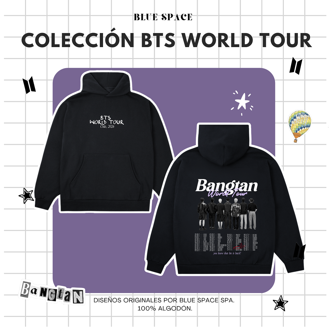 Polera BTS - WORLD TOUR CHILE VER 1.  12