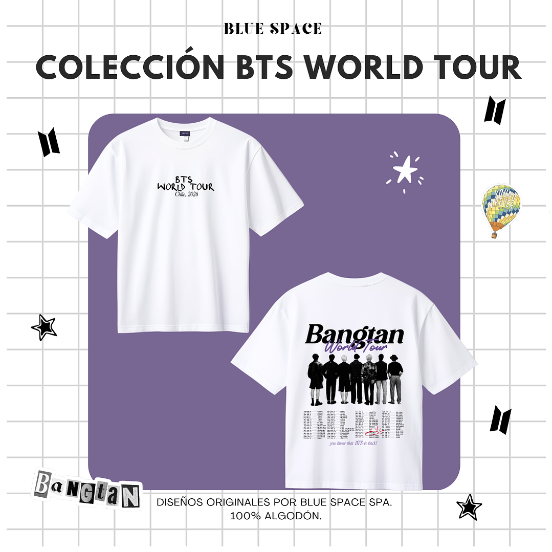 Polera BTS - WORLD TOUR CHILE VER 1.  4