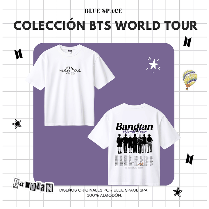 Polera BTS - WORLD TOUR CHILE VER 1.  4