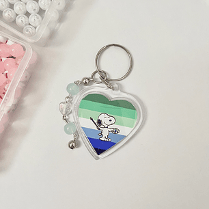 Llavero de Corazón - Snoopy Bandera Gay