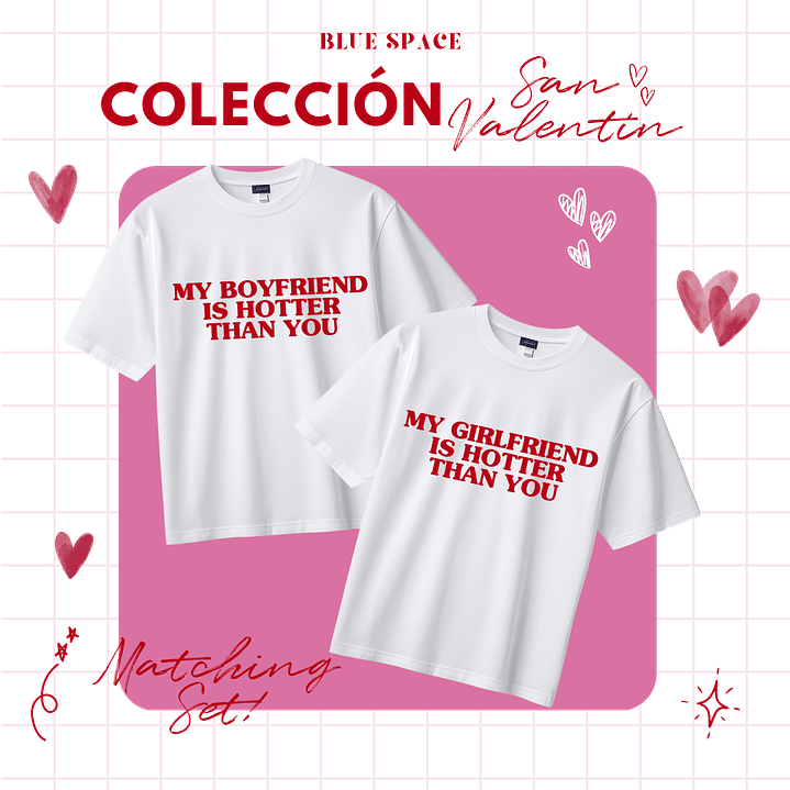 2 Poleras MATCHING MY GF/BF IS HOTTER THAN YOU - SAN VALENTÍN 1