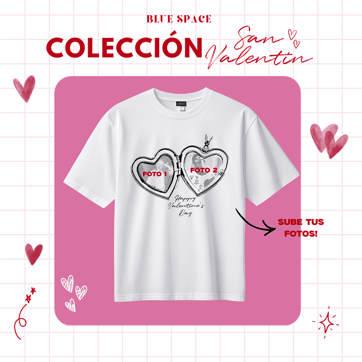 Polera RELICARIO PERSONALIZADA- SAN VALENTÍN 2