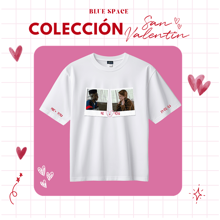 Polera POLAROIDS PERSONALIZADA- SAN VALENTÍN 1