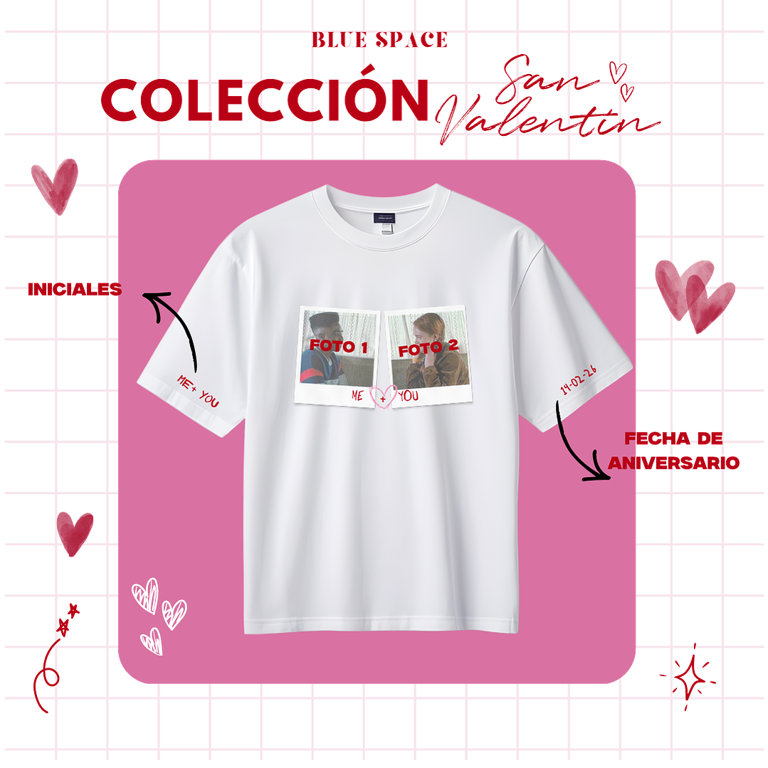 Polera POLAROIDS PERSONALIZADA- SAN VALENTÍN 2