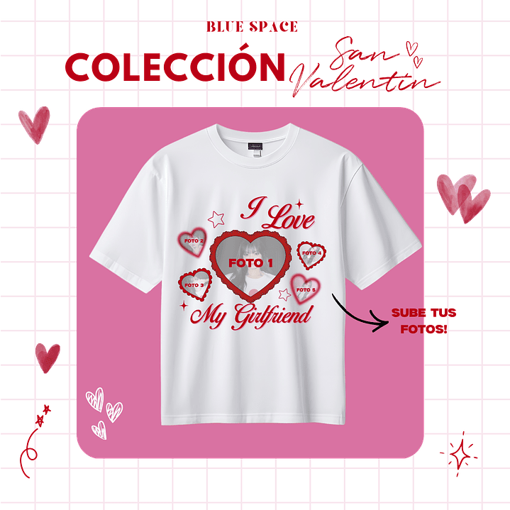 Polera I LOVE MY GIRLFRIEND PERSONALIZADA- SAN VALENTÍN 2