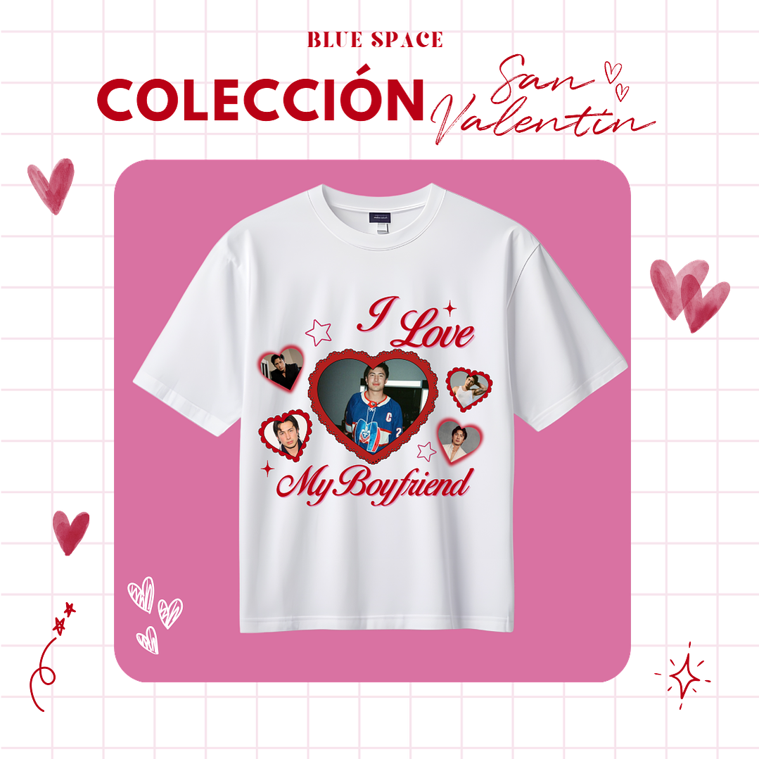 Polera I LOVE MY BOYFRIEND PERSONALIZADA- SAN VALENTÍN 1