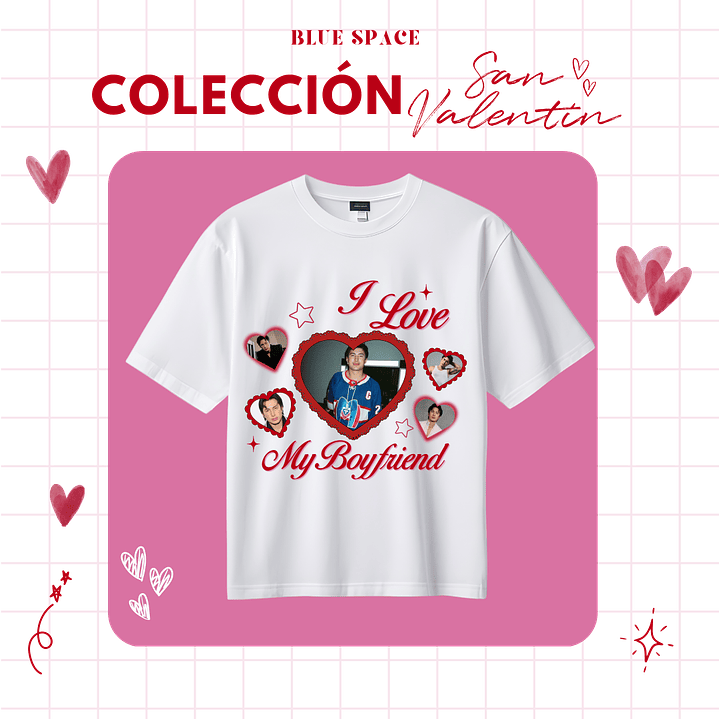 Polera I LOVE MY BOYFRIEND PERSONALIZADA- SAN VALENTÍN 1