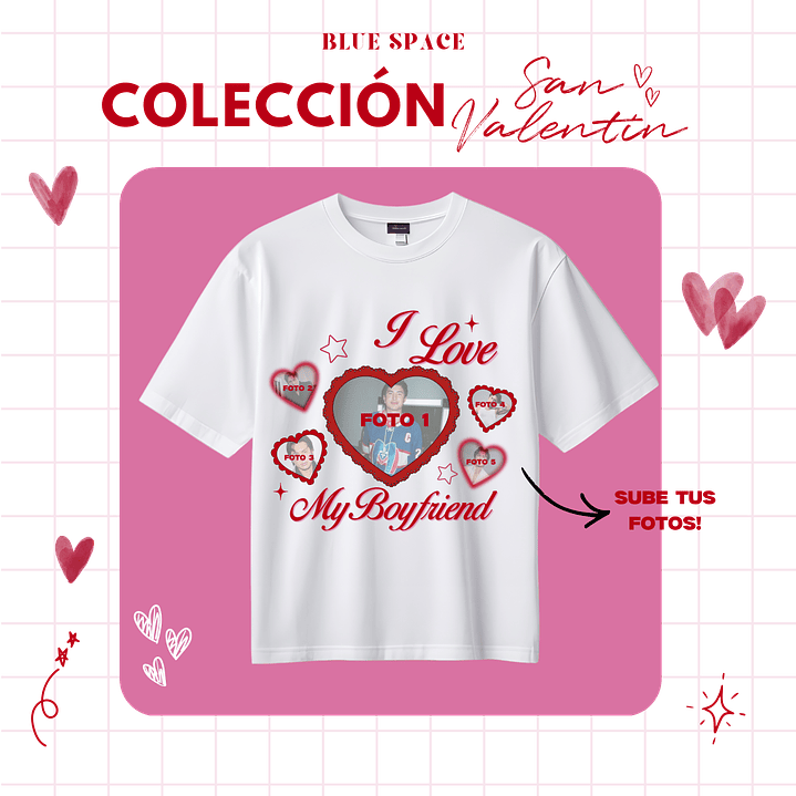 Polera I LOVE MY BOYFRIEND PERSONALIZADA- SAN VALENTÍN 2