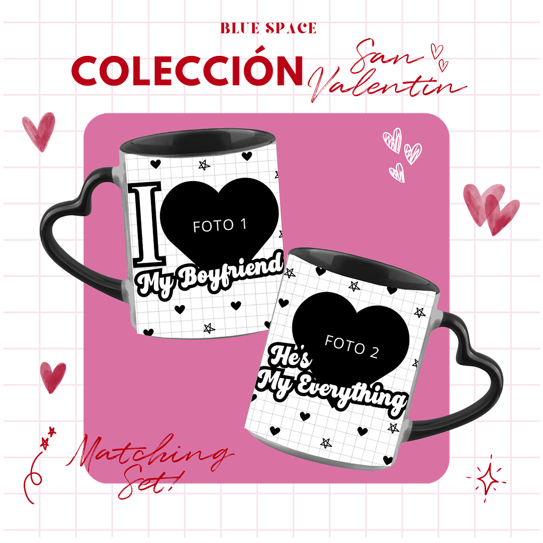 Taza I LOVE MY BOYFRIEND PERSONALIZADO  - SAN VALENTÍN  1