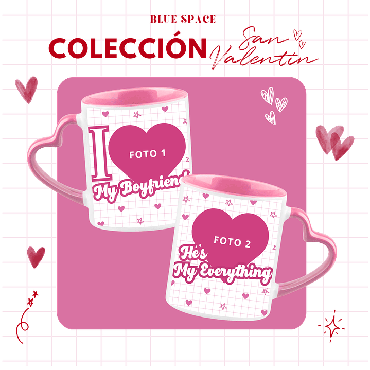 Taza I LOVE MY BOYFRIEND PERSONALIZADO  - SAN VALENTÍN  2