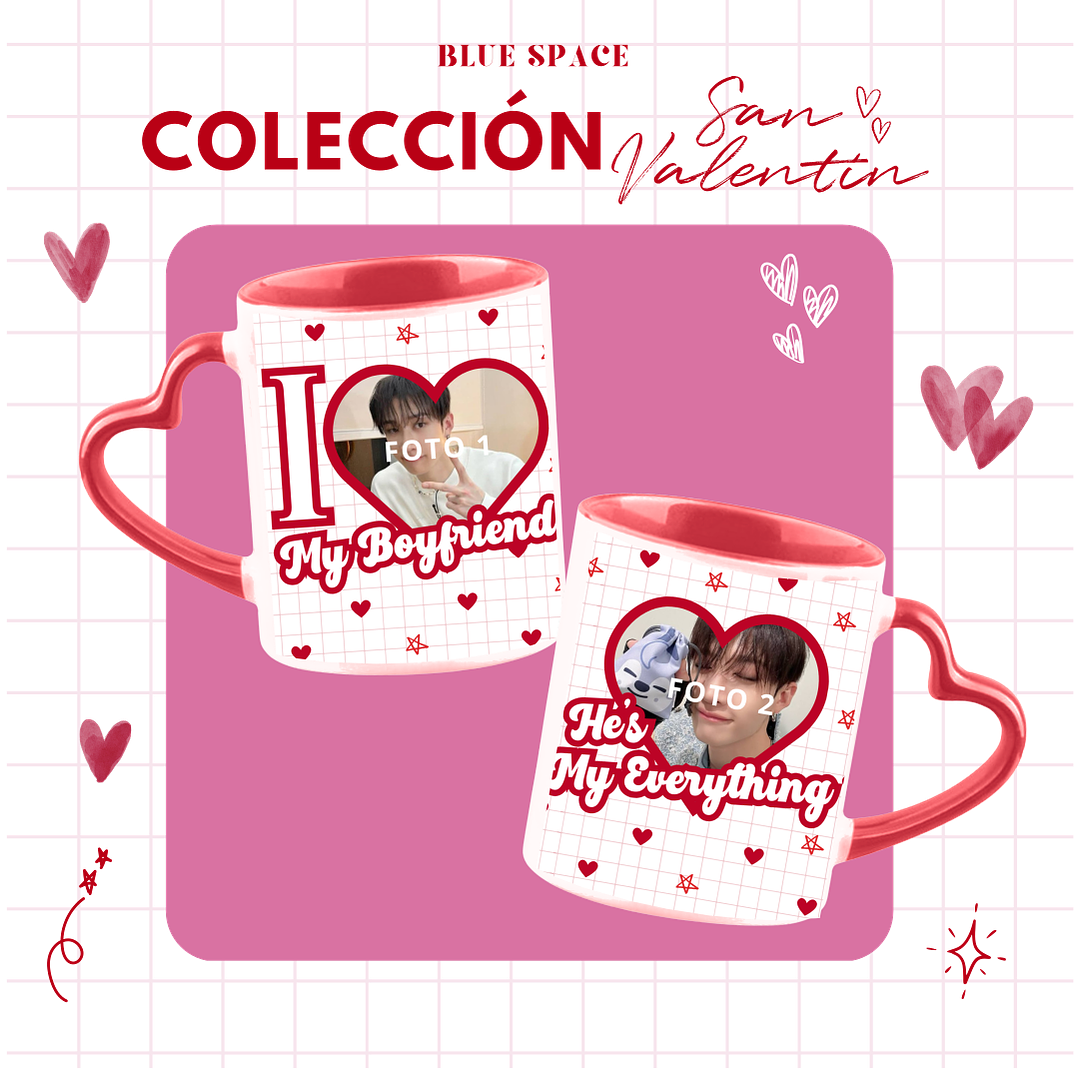 Taza I LOVE MY BOYFRIEND PERSONALIZADO  - SAN VALENTÍN  3