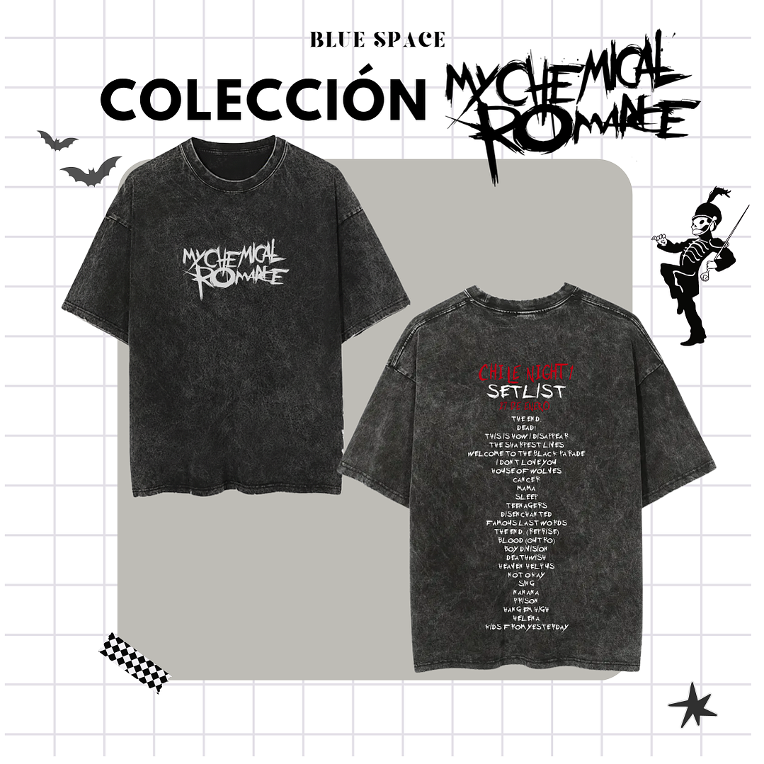 Polera SETLIST NIGHT ONE - MY CHEMICAL ROMANCE CHILE  1