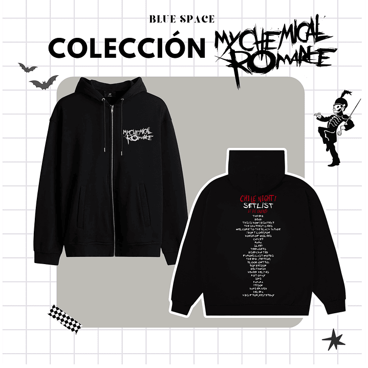 Polera SETLIST NIGHT ONE - MY CHEMICAL ROMANCE CHILE  6