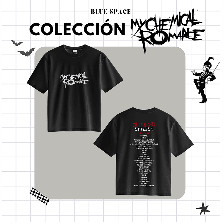 Polera SETLIST NIGHT ONE - MY CHEMICAL ROMANCE CHILE  3