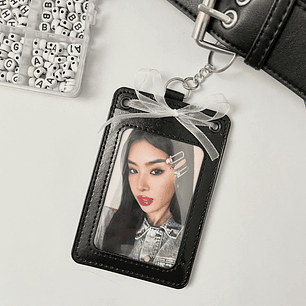 Holder Negro Con Lazo