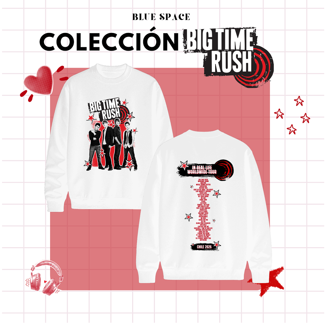 Polera BIG TIME RUSH CHILE - SETLIST. 11