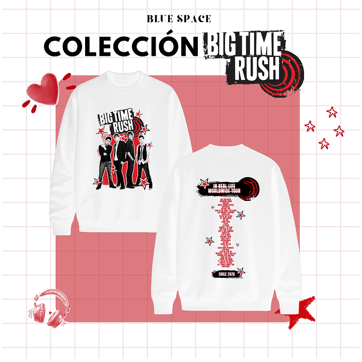 Polera BIG TIME RUSH CHILE - SETLIST. 11