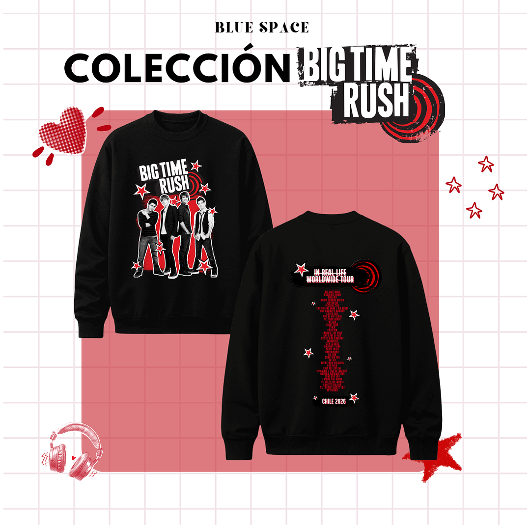 Polera BIG TIME RUSH CHILE - SETLIST. 9