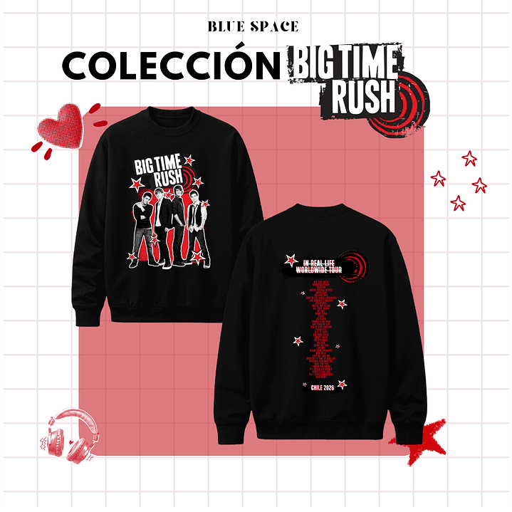 Polera BIG TIME RUSH CHILE - SETLIST. 9