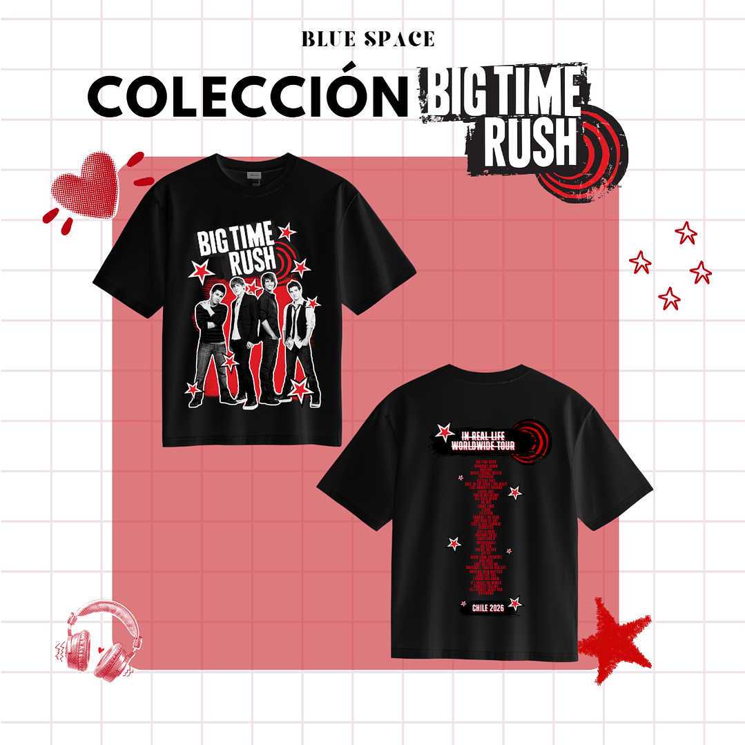 Polera BIG TIME RUSH CHILE - SETLIST. 4