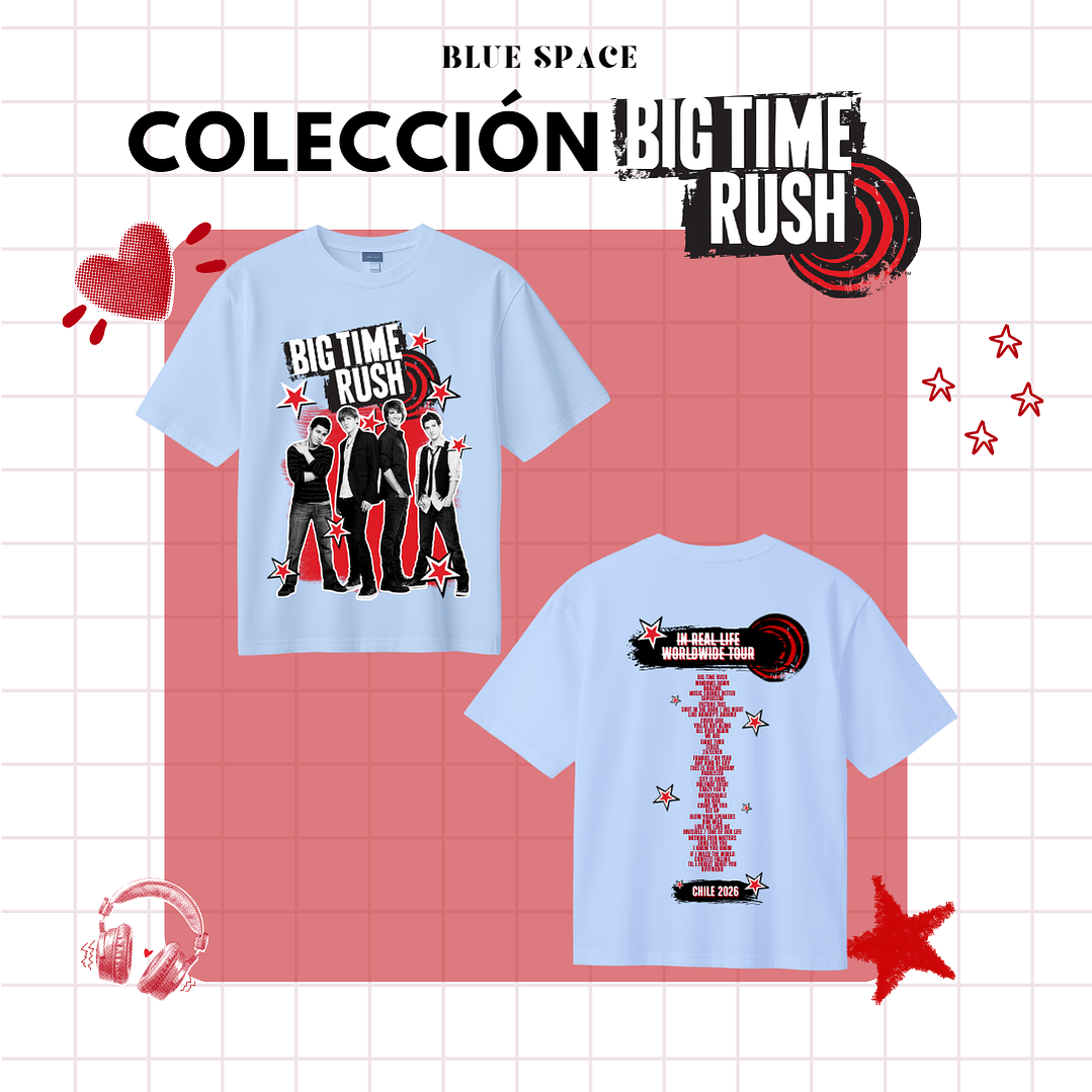 Polera BIG TIME RUSH CHILE - SETLIST. 1