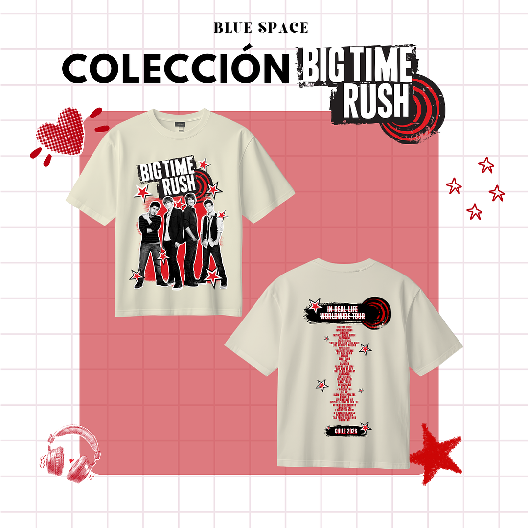 Polera BIG TIME RUSH CHILE - SETLIST. 3