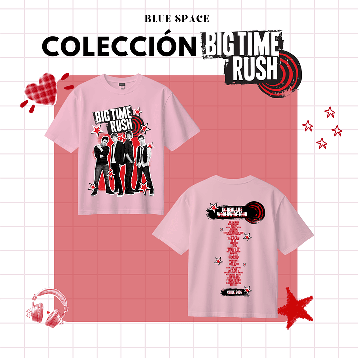 Polera BIG TIME RUSH CHILE - SETLIST. 5