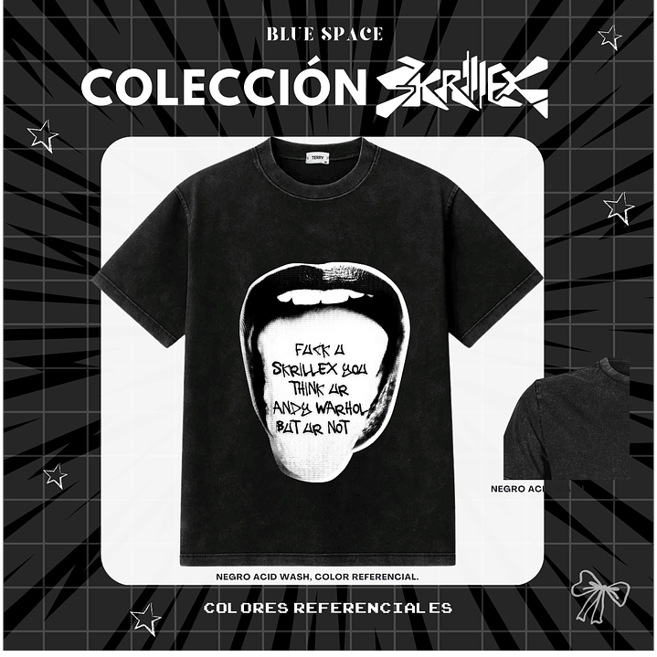 Polera SKRILLEX - F**K YOU SKRILLEX (LOLLA 26') 1