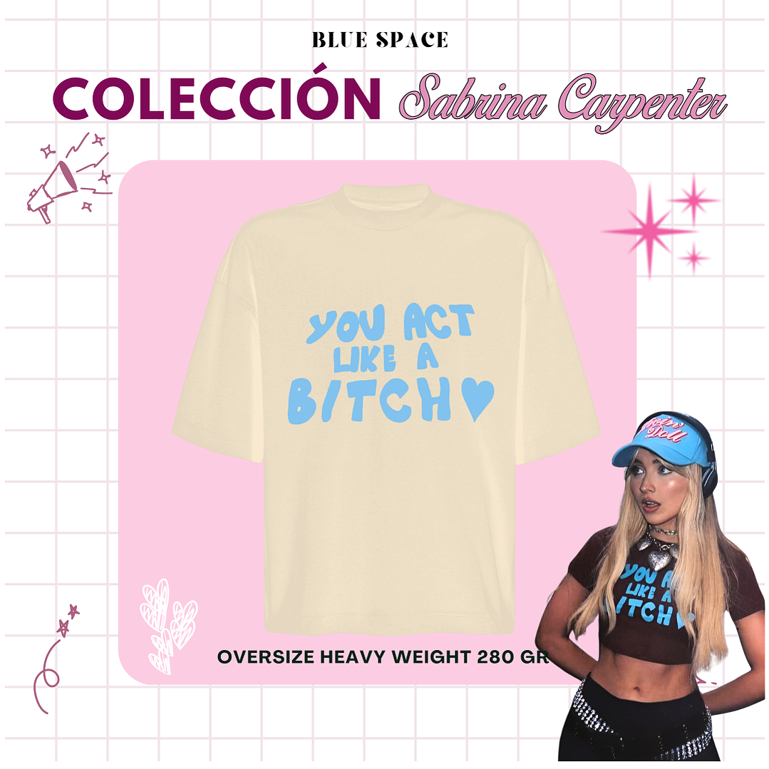 Polera Sabrina Carpenter - YOU ACT LIKE A B* FEATHER  10