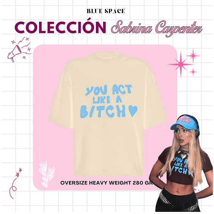 Polera Sabrina Carpenter - YOU ACT LIKE A B* FEATHER  10