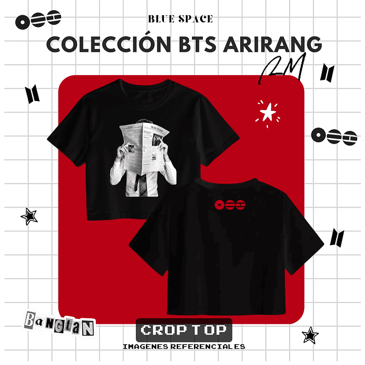 Polera BTS - RM (NAMJOON) ARIRANG NEGRO  2